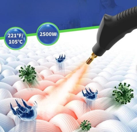 Парочистачка 2500W с 6 скорости и 1,2L резервоар – Мощно почистване с пара за дома